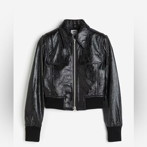 H&M STUDIO COLLECTION LEATHER BIKER JACKET